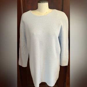 COS Soft Blue Waffle Textured Sweater - Size Large
